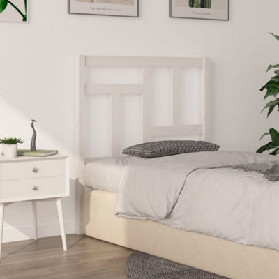 Berkfield Bed Headboard White 80.5x4x100 cm Solid Wood Pine | DIY at B&Q