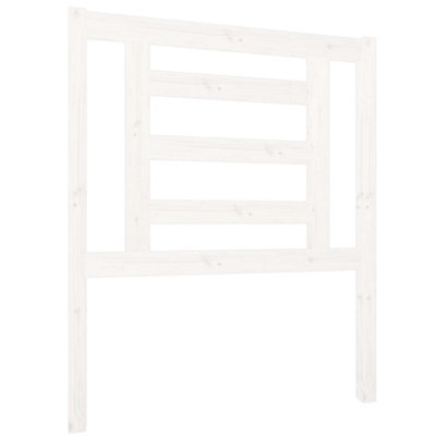 Berkfield Bed Headboard White 81x4x100 cm Solid Wood Pine