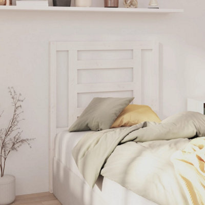 Berkfield Bed Headboard White 81x4x100 cm Solid Wood Pine