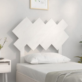 Berkfield Bed Headboard White 92x3x81 cm Solid Wood Pine
