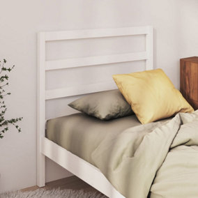 Berkfield Bed Headboard White 96x4x100 cm Solid Wood Pine