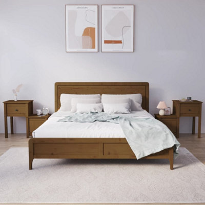Berkfield Bedside Cabinet 2pcs Honey Brown 79.5x38x65.5cm Solid Wood Pine