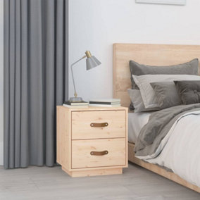 Berkfield Bedside Cabinet 40x34x45 cm Solid Wood Pine