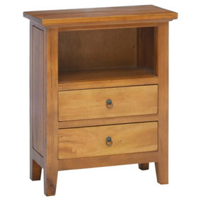Berkfield Bedside Cabinet 60x30x75 cm Solid Wood Mahogany