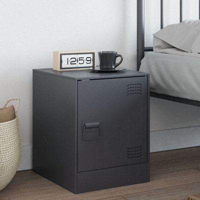 Berkfield Bedside Cabinet Anthracite 34.5x39x44 cm Steel