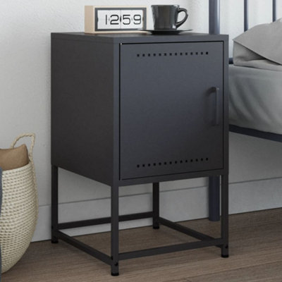 Berkfield Bedside Cabinet Anthracite 36x39x60.5 cm Steel
