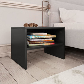 Berkfield Bedside Cabinet Black 40x30x30 cm Engineered Wood