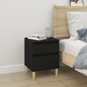 Berkfield Bedside Cabinet Black 40x35x50 cm