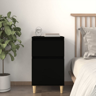 Berkfield Bedside Cabinet Black 40x35x70 cm