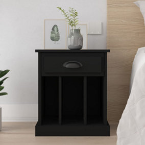 Berkfield Bedside Cabinet Black 43x36x50 cm