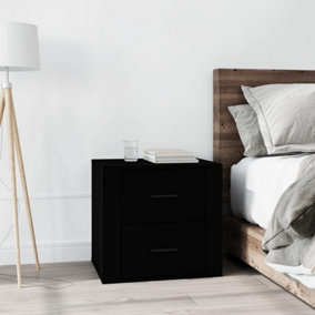 Berkfield Bedside Cabinet Black 50x39x47 cm