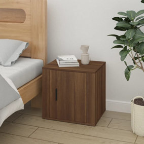 Berkfield Bedside Cabinet Brown Oak 50x39x47 cm