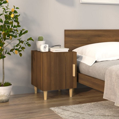 Berkfield Bedside Cabinet Brown Oak Engineered Wood