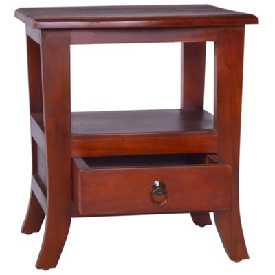 Berkfield Bedside Classical Brown Solid Mahogany Wood — free download