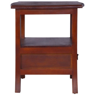 Berkfield Bedside Classical Brown Solid Mahogany Wood — free download