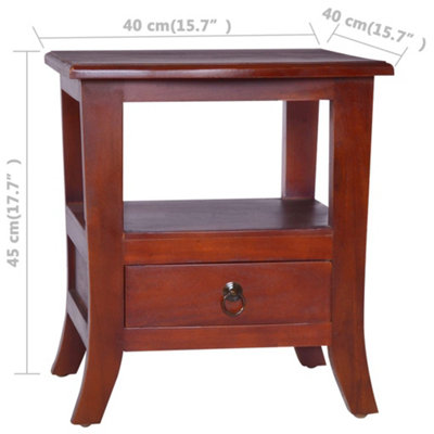 Berkfield Bedside Classical Brown Solid Mahogany Wood — free download
