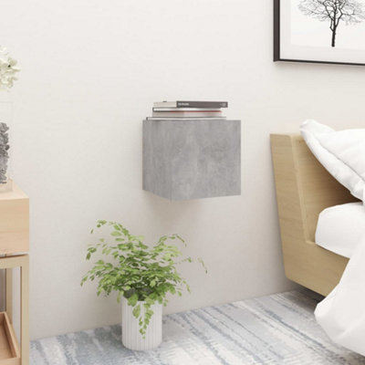 Berkfield Bedside Cabinet Concrete Grey 30.5x30x30 cm Engineered Wood