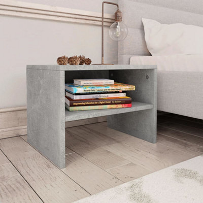 Berkfield Bedside Cabinet Concrete Grey 40x30x30 cm Engineered Wood