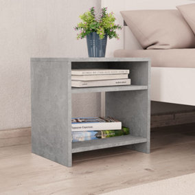 Berkfield Bedside Cabinet Concrete Grey 40x30x40 cm Engineered Wood