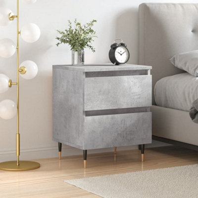 Berkfield Bedside Cabinet Concrete Grey 40x35x50 cm Engineered Wood