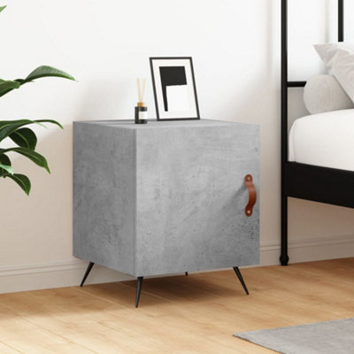 Berkfield Bedside Cabinet Concrete Grey 40x40x50 cm Engineered Wood