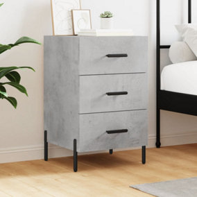 Berkfield Bedside Cabinet Concrete Grey 40x40x66 cm Engineered Wood