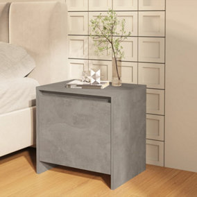 Berkfield Bedside Cabinet Concrete Grey 45x34x44.5 cm Engineered Wood