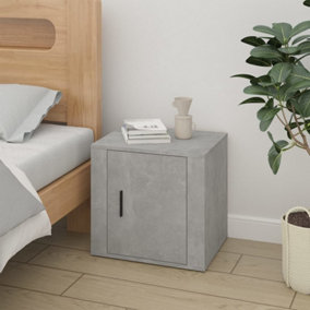Berkfield Bedside Cabinet Concrete Grey 50x39x47 cm