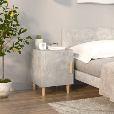 Berkfield Bedside Cabinet Concrete Grey Engineered Wood