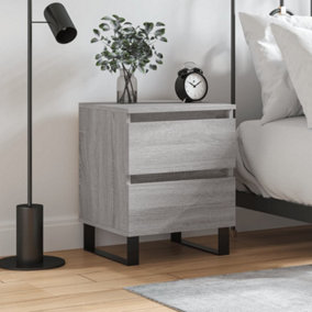 Berkfield Bedside Cabinet Grey Sonoma 40x35x50 cm Engineered Wood
