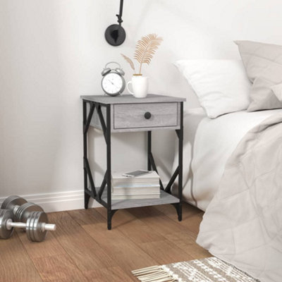 Berkfield Bedside Cabinet Grey Sonoma 40x42x60 cm Engineered Wood