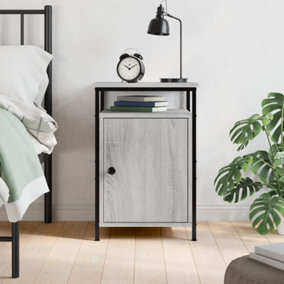 Berkfield Bedside Cabinet Grey Sonoma 40x42x60 cm Engineered Wood