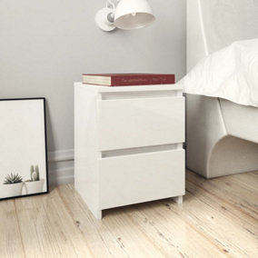 Berkfield Bedside Cabinet High Gloss White 30x30x40 cm Engineered Wood