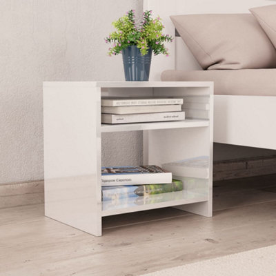Berkfield Bedside Cabinet High Gloss White 40x30x40 cm Engineered Wood