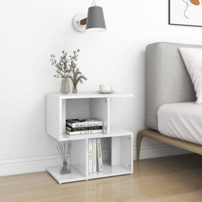 Berkfield Bedside Cabinet High Gloss White 50x30x51.5 cm Engineered Wood