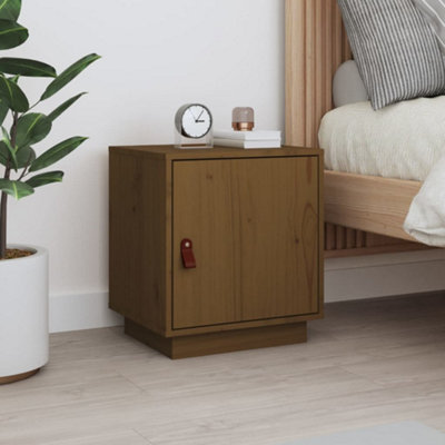 Berkfield Bedside Cabinet Honey Brown 40x34x45 cm Solid Wood Pine