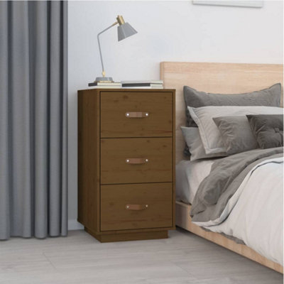 Berkfield Bedside Cabinet Honey Brown 40x40x75 cm Solid Wood Pine