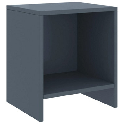 Berkfield Bedside Cabinet Light Grey 35x30x40 cm Solid Pinewood