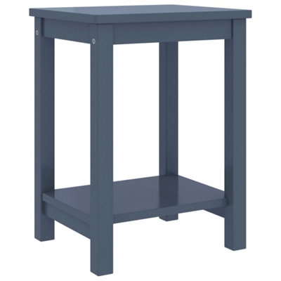 Berkfield Bedside Cabinet Light Grey 35x30x47 cm Solid Pinewood