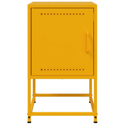 Berkfield Bedside Cabinet Mustard Yellow 36x39x60.5 cm Steel