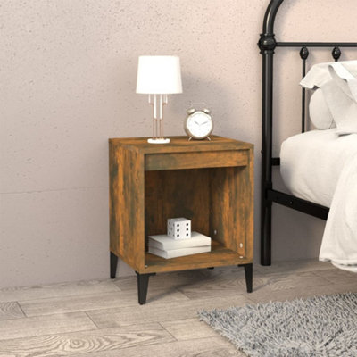 Berkfield Bedside Cabinet Smoked Oak 40x35x50 cm