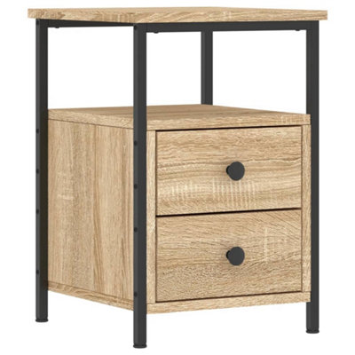 Berkfield Bedside Cabinet Sonoma Oak 34x35.5x50 cm Engineered Wood