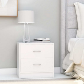 Berkfield Bedside Cabinet White 40x30x40 cm Engineered Wood