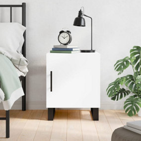 Berkfield Bedside Cabinet White 40x40x50 cm Engineered Wood