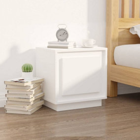 Berkfield Bedside Cabinet White 44x35x45 cm Engineered Wood