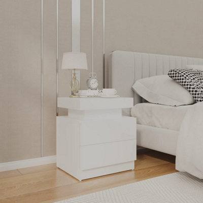 Berkfield Bedside Cabinet White 45x35x52 cm Engineered Wood