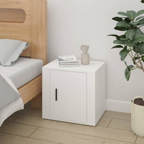 Berkfield Bedside Cabinet White 50x39x47 cm