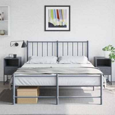 Berkfield Bedside Cabinets 2 pcs Anthracite 36x39x60.5 cm Steel