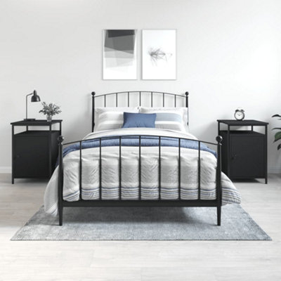 Berkfield Bedside Cabinets 2 pcs Black 40x42x60 cm Engineered Wood