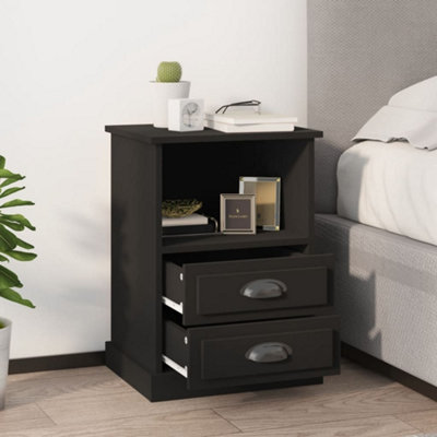 Berkfield Bedside Cabinets 2 pcs Black 43x36x60 cm